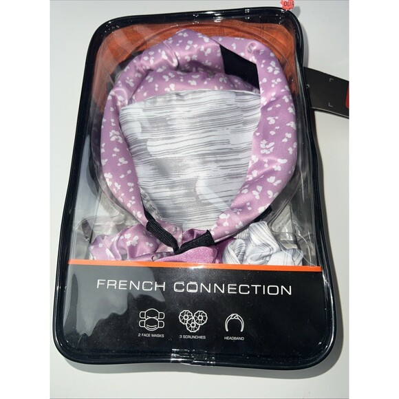 French Connection Reusable Washable Face Masks, Headband And 3 Scrunchies Set - Picture 7 of 13